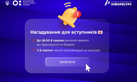 Важливі дати для вступників